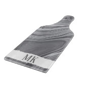 Abstrakt Agate Gray Marble Swirl Schneidebrett (Ecke)