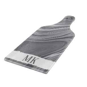 Abstrakt Agate Gray Marble Swirl Schneidebrett