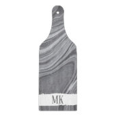 Abstrakt Agate Gray Marble Swirl Schneidebrett (Vorderseite)