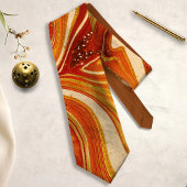Abstrakt Agate Hot Orange ID827 Krawatte