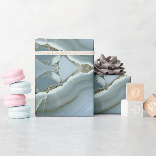 Abstrakt Agate Marble Swirl Geschenkpapier (Babyparty)