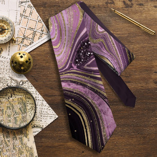 Abstrakt Agate Mauve-ID827 Krawatte