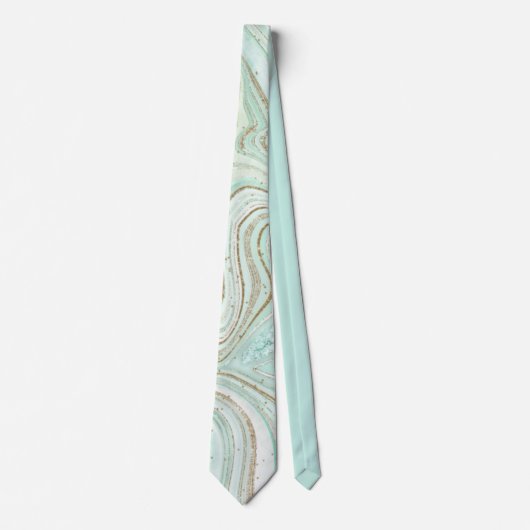 Abstrakt Agate Mint ID827 Krawatte (Vorderseite)