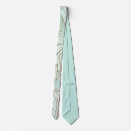 Abstrakt Agate Mint ID827 Krawatte (Rückseite)