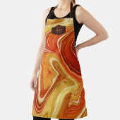 Abstrakt Agate Monogram Hot Orange ID827 Schürze (InSitu)