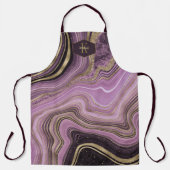 Abstrakt Agate Monogram Midnight ID827 Schürze (Vorderseite)