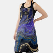 Abstrakt Agate Monogram Midnight ID827 Schürze (InSitu)