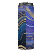 Abstrakt Agate Monogram Midnight ID827 Thermosbecher (Rückseite)
