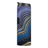 Abstrakt Agate Monogram Midnight ID827 Thermosbecher (Nach rechts gedreht)