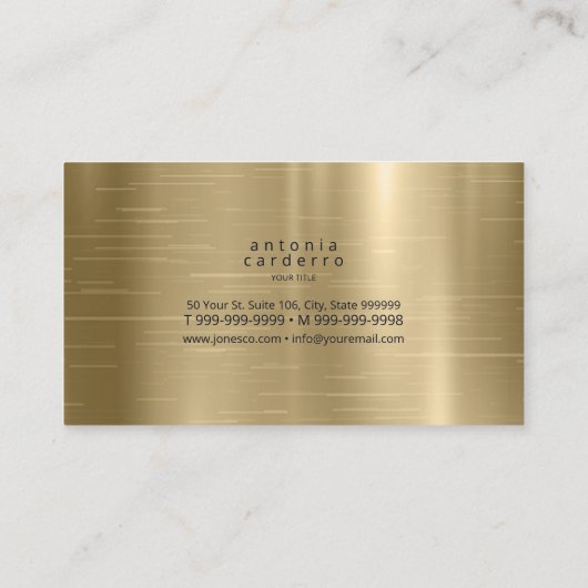 Abstrakt Agate Monogram Midnight ID827 Visitenkarte (Rückseite)