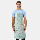 Abstrakt Agate Monogram Mint ID827 Schürze (Getragen)