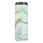 Abstrakt Agate Monogram Mint ID827 Thermosbecher (Rückseite)