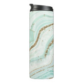 Abstrakt Agate Monogram Mint ID827 Thermosbecher (Nach rechts gedreht)