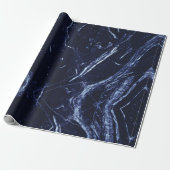 Abstrakt Agate Navy Blauer Marmorwirl Geschenkpapier (Ungerollt)