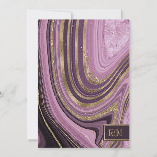 Abstrakt Agate Probe Dinner Mauve ID827 (Rückseite)