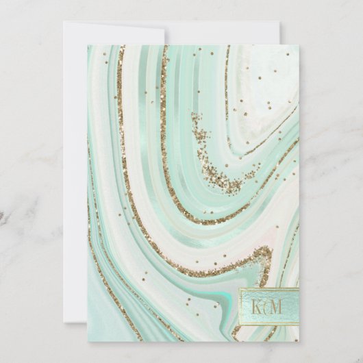 Abstrakt Agate Probe Dinner Mint ID827 (Rückseite)