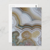 Abstrakt Agate Stone Macro Postkarte (Vorne/Hinten)