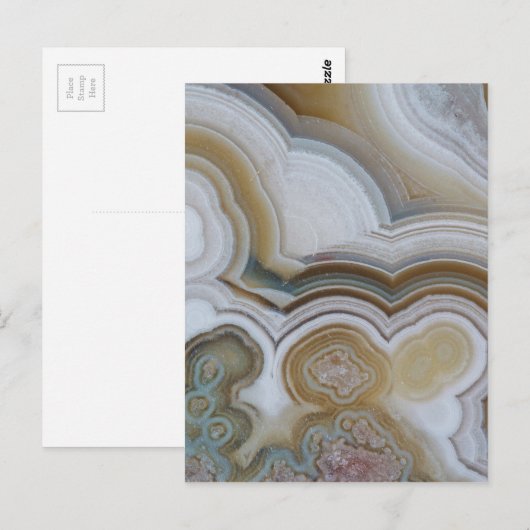 Abstrakt Agate Stone Macro Postkarte (Vorne/Hinten)