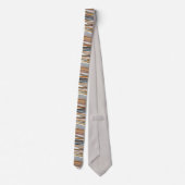 Abstrakt Agate Stripe Tan Gray Cream Neck Tie Krawatte (Rückseite)
