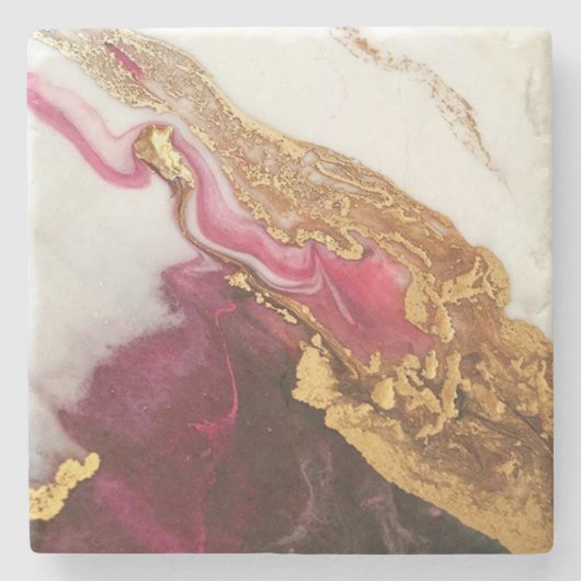 Abstrakt Agate Style Steinuntersetzer (Vorderseite)
