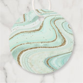 Abstrakt Agate Wedding Danke Mint ID827 Geschenkanhänger (Rückseite)