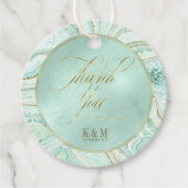 Abstrakt Agate Wedding Danke Mint ID827 Geschenkanhänger (Vorderseite)