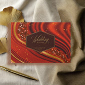 Abstrakt Agate Wedding Hot Orange ID827 Gästebuch