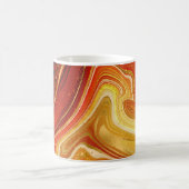 Abstrakt Agate Wedding Hubby Hot Orange ID827 Kaffeetasse (Mittel)