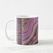 Abstrakt Agate Wedding Hubby Mauve ID827 Kaffeetasse (Links)