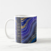Abstrakt Agate Wedding Hubby Midnight ID827 Kaffeetasse (Links)