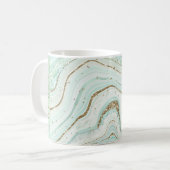 Abstrakt Agate Wedding Hubby Mint ID827 Kaffeetasse (Vorderseite Links)