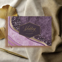 Abstrakt Agate Wedding Mauve ID827 Gästebuch