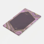 Abstrakt Agate Wedding Mauve ID827 Post-it Klebezettel (angewinkelt)
