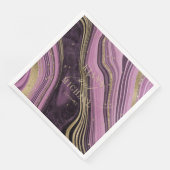 Abstrakt Agate Wedding Mauve ID827 Serviette (Ecke)