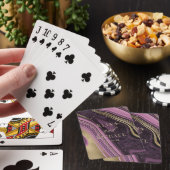 Abstrakt Agate Wedding Mauve ID827 Spielkarten (In Situ)