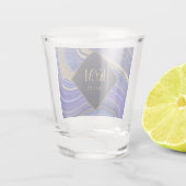 Abstrakt Agate Wedding Midnight ID827 Schnapsglas (Rückseite)