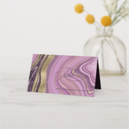Abstrakt Agate Wedding Table Mauve ID827 Platzkarte