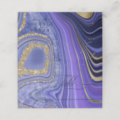 Abstrakt Agate Wedding Table Midnight ID827 Platzkarte (Außenseite Aufgefaltet)