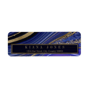 Abstrakt Agate Wedding V1 Mitternacht ID827