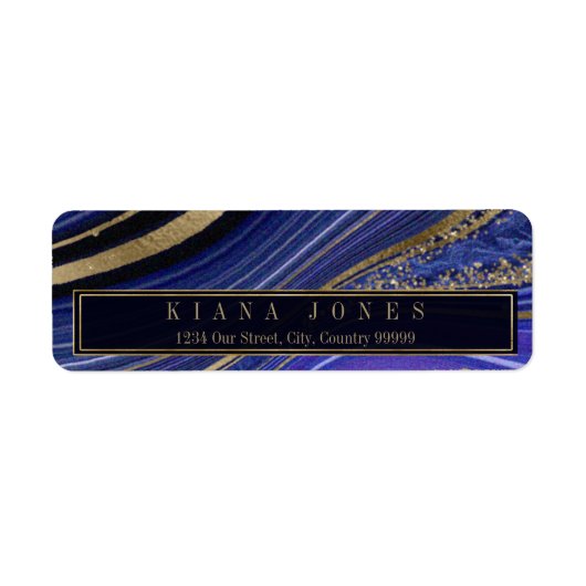 Abstrakt Agate Wedding V1 Mitternacht ID827 (Vorne)