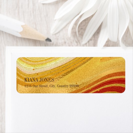 Abstrakt Agate Wedding V2 Hot Orange ID827 (Insitu)