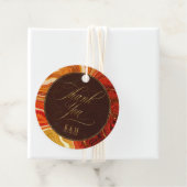 Abstrakt Agate Wedding Vielen Dank Hot Orange ID82 Geschenkanhänger (Beispiel)