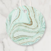 Abstrakt Agate Wedding Vielen Dank Mint ID827 Gefa Geschenkanhänger (Rückseite)