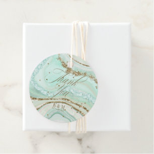 Abstrakt Agate Wedding Vielen Dank Mint ID827 Gefa Geschenkanhänger
