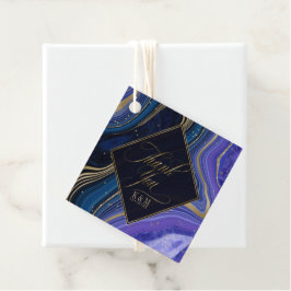 Abstrakt Agate Wedding Vielen Dank Mitternacht ID8 Geschenkanhänger