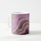 Abstrakt Agate Wedding Wifey Mauve ID827 Kaffee Kaffeetasse (Vorderseite Links)