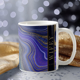 Abstrakt Agate Wedding Wifey Midnight ID827 Kaffeetasse