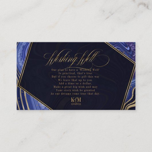 Abstrakt Agate Wishing Well V1 Midnight ID827 Begleitkarte (Vorderseite)