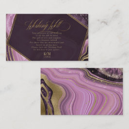 Abstrakt Agate Wishing Well V2 Mauve ID827 Begleitkarte