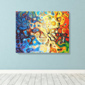 Abstrakt, ähnlich wie Plasma,Sonnenfusion Leinwanddruck (Insitu (Holzboden))